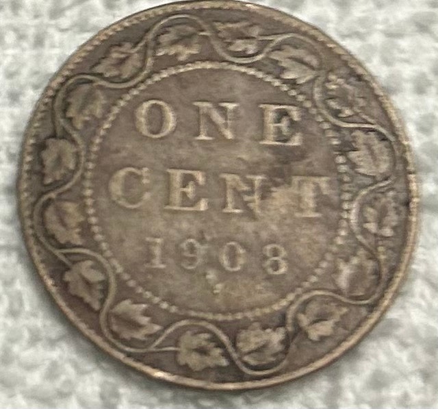 1908 Canadian Large Cent