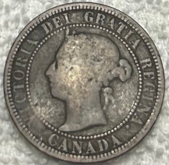 1887 Canadian Large Cent - photo 2