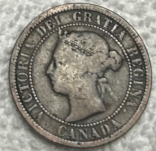 1887 Canadian Large Cent - photo 2