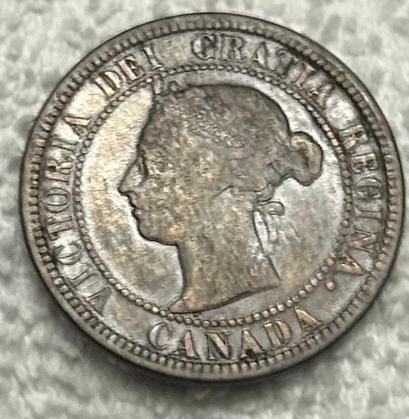 1887 Canadian Large Cent - photo 2