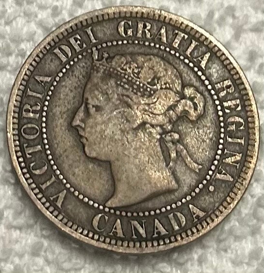 1887 Canadian Large Cent - photo 2
