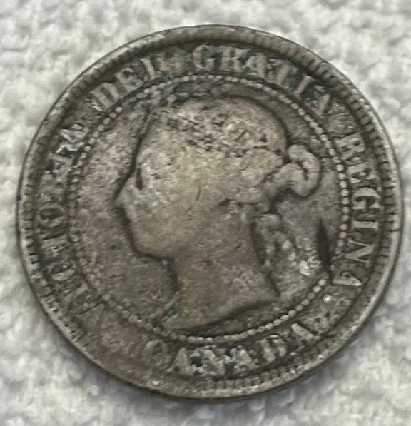 1884 Canadian Large Cent - photo 2