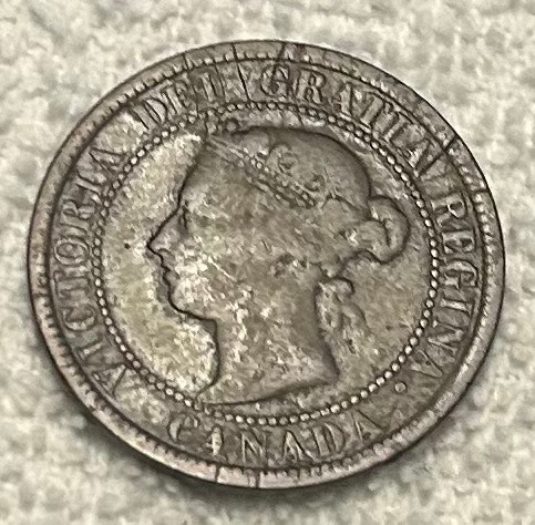 1884 Canadian Large Cent - photo 2