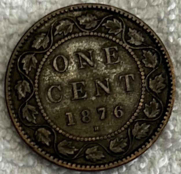 1876-H Canadian Large Cent