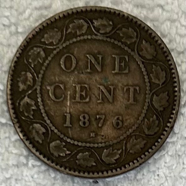 1876-H Canadian Large Cent