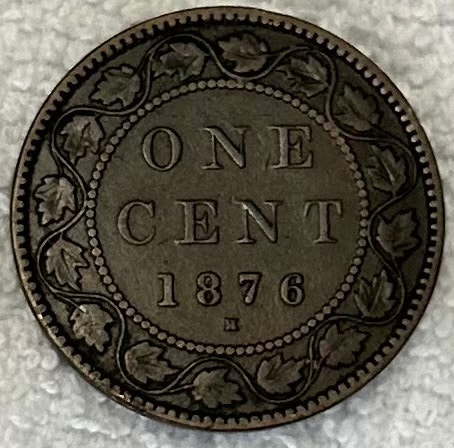 1876-H Canadian Large Cent