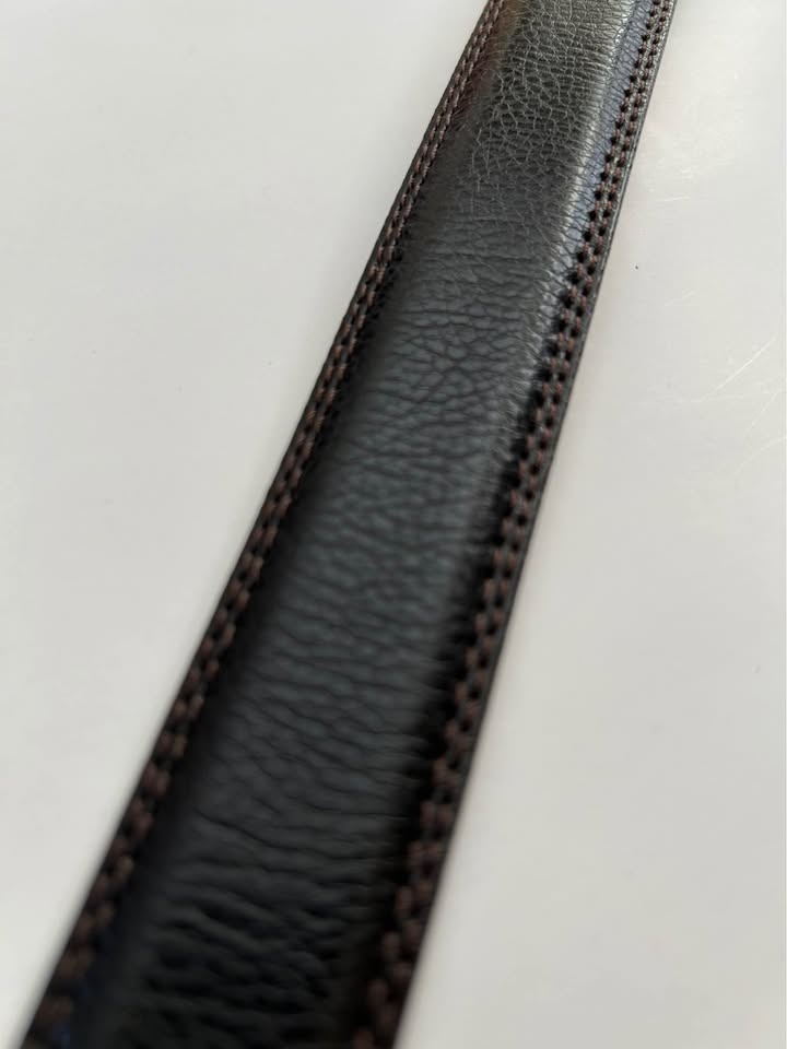 Men's 38/95 Brown Cowhide Leather Belt - photo 2