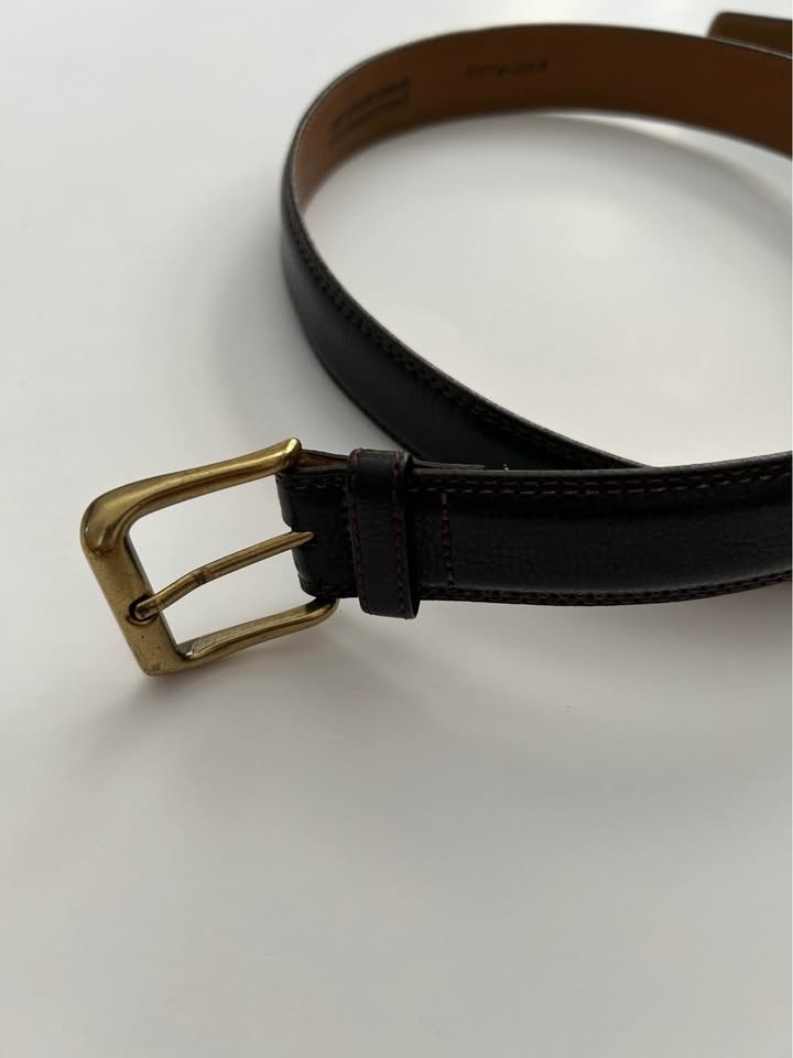 Men's 38/95 Brown Cowhide Leather Belt - photo 3