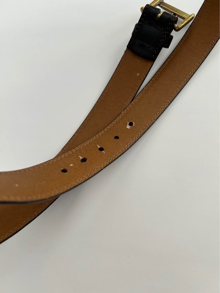 Men's 38/95 Brown Cowhide Leather Belt - photo 4