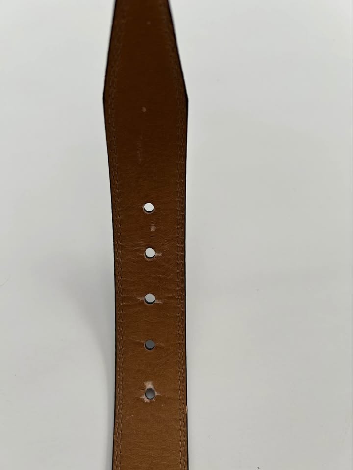 Men's 38/95 Brown Cowhide Leather Belt - photo 5