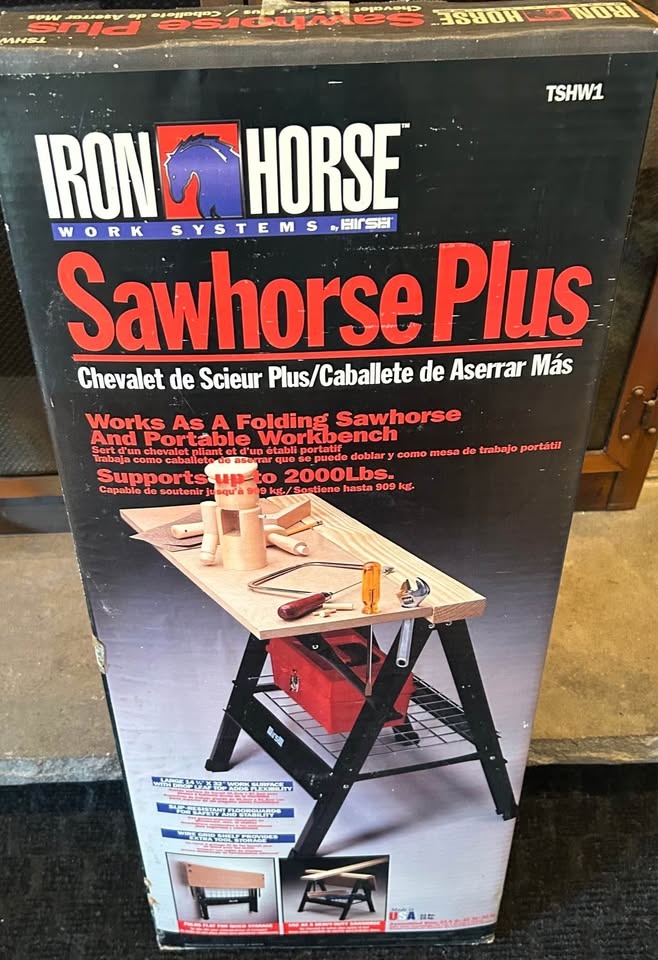 Brand New Iron Horse Sawhorse Plus Folding Workbench P/U Warden - photo 2