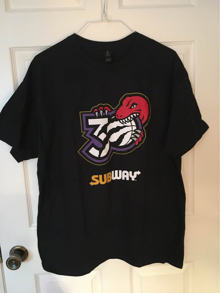 Gildan Raptors 30th Anniversary Subway T-Shirt XL Markham - photo 3