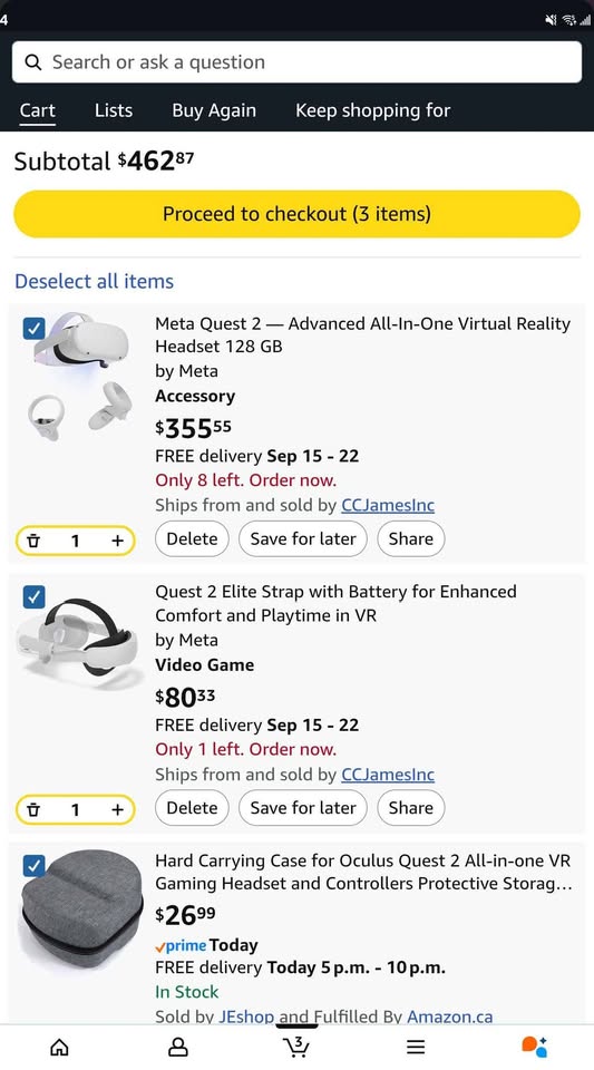 Meta Quest 2 VR Headset (128 GB) w Elite Battery Strap. Like New - photo 2
