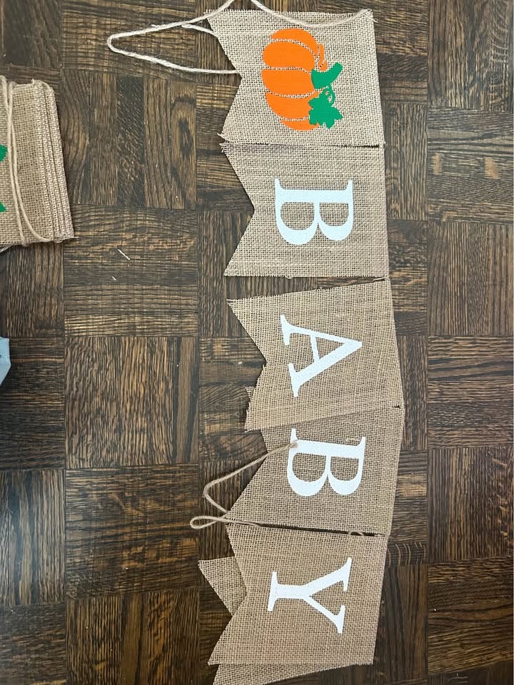 Welcome baby pumpkin sign - photo 2