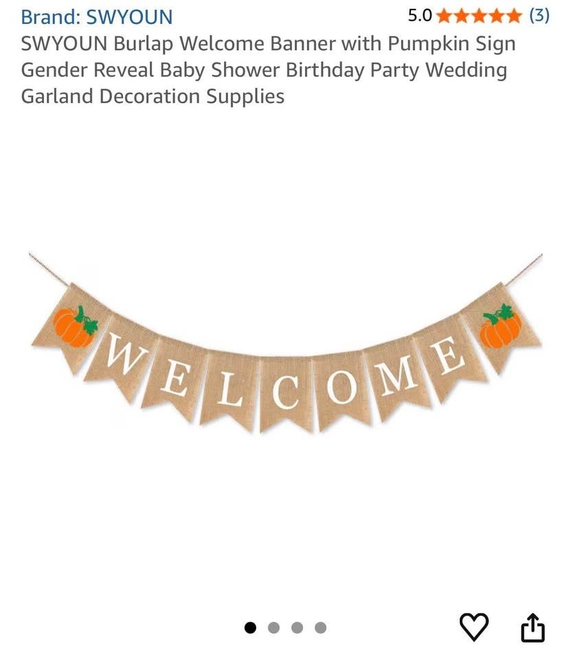Welcome baby pumpkin sign - photo 3
