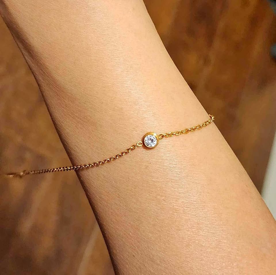 New Cubic Zirconia Rose Gold Bracelet