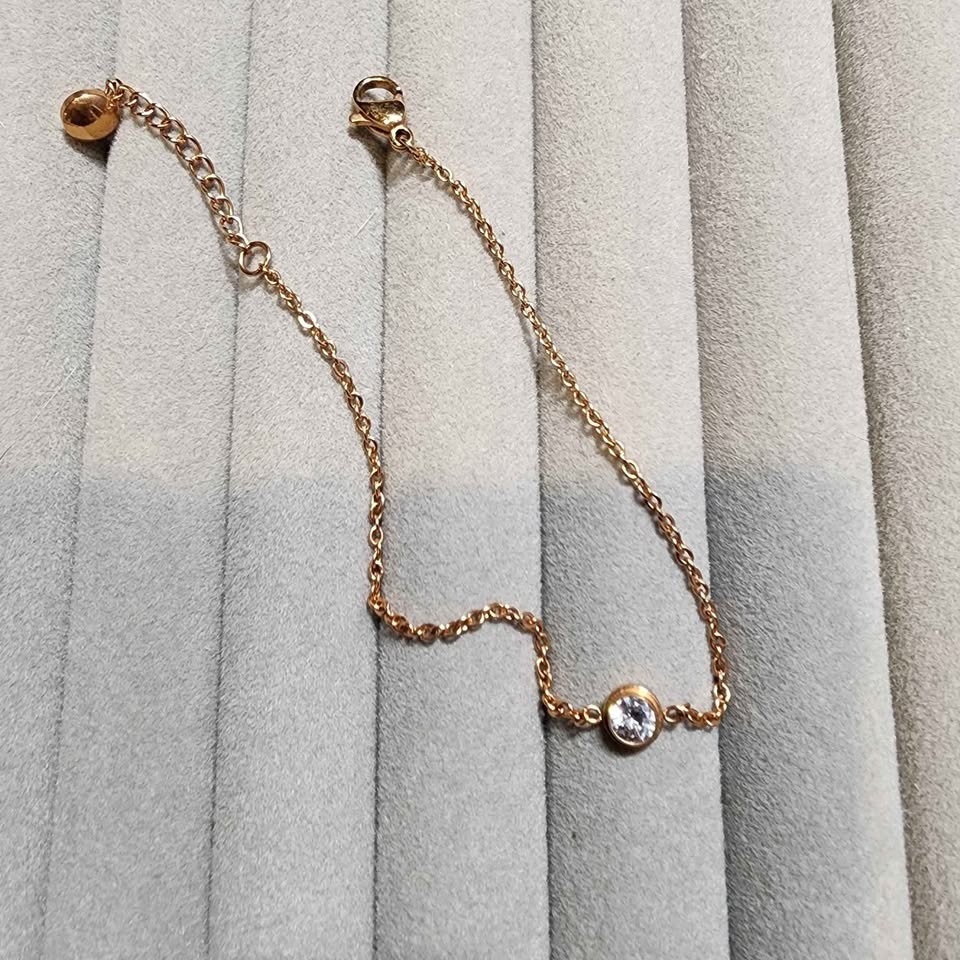 New Cubic Zirconia Rose Gold Bracelet - photo 2