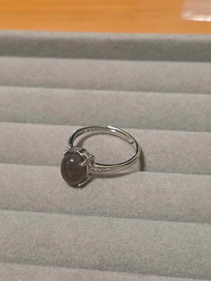 Dark-Copper Rutilated Quartz Sterling Silver Ring - photo 3