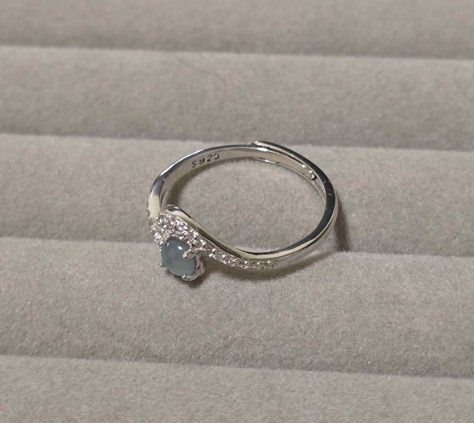 Jade Sterling Silver Ring - photo 3