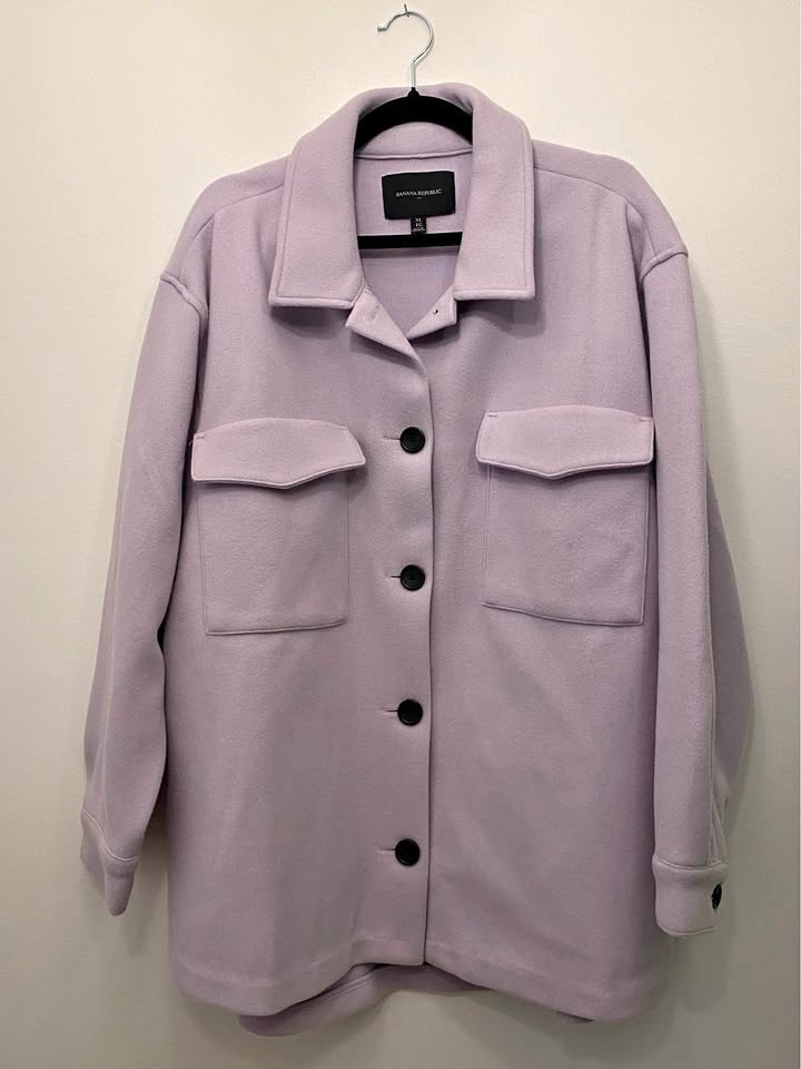 Lavender Banana Republic Polyester women’s Coat XL