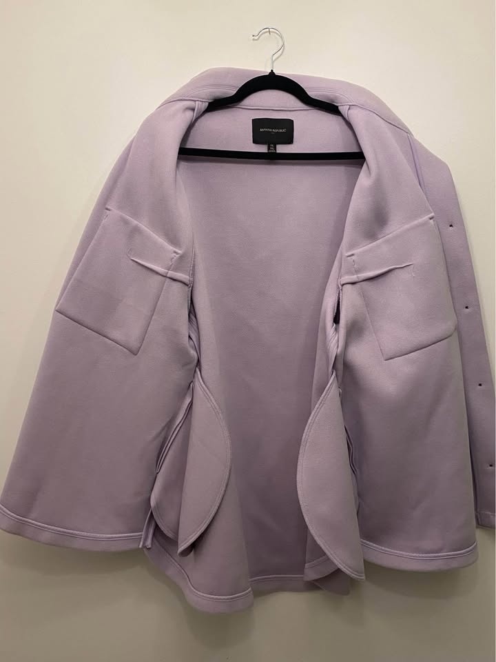 Lavender Banana Republic Polyester women’s Coat XL - photo 4
