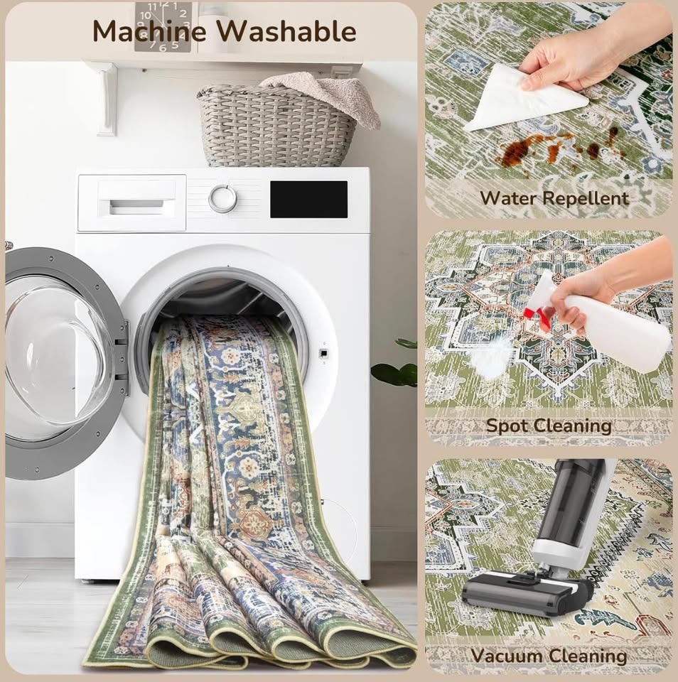 Brand New Area Rug 9x12 Washable Non-Slip Backing - photo 5