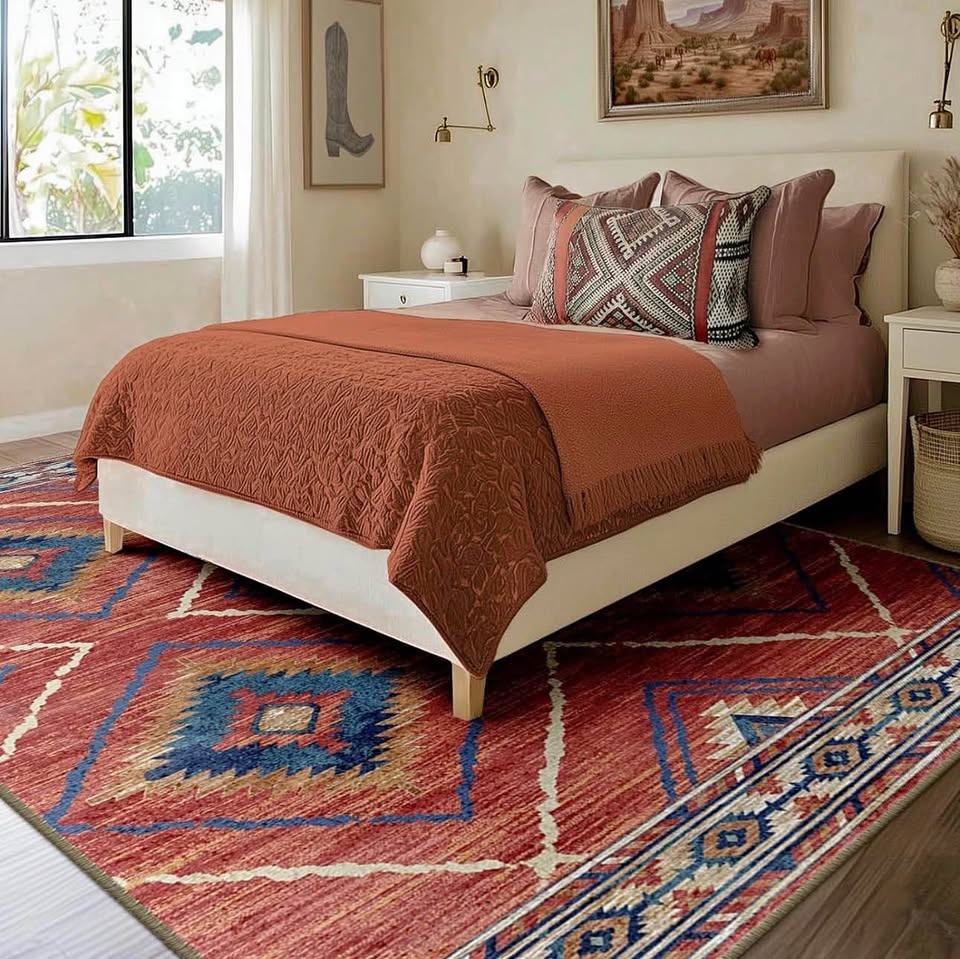 Brand New Area Rug 10x8 Washable Rugs Non-Slip Backing
