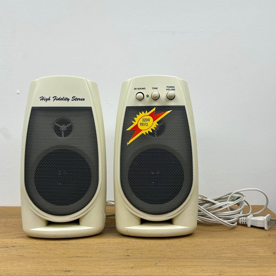 Vintage High Fidelity Stereo Pair Of Speakers Tested 3D Audio So - photo 2