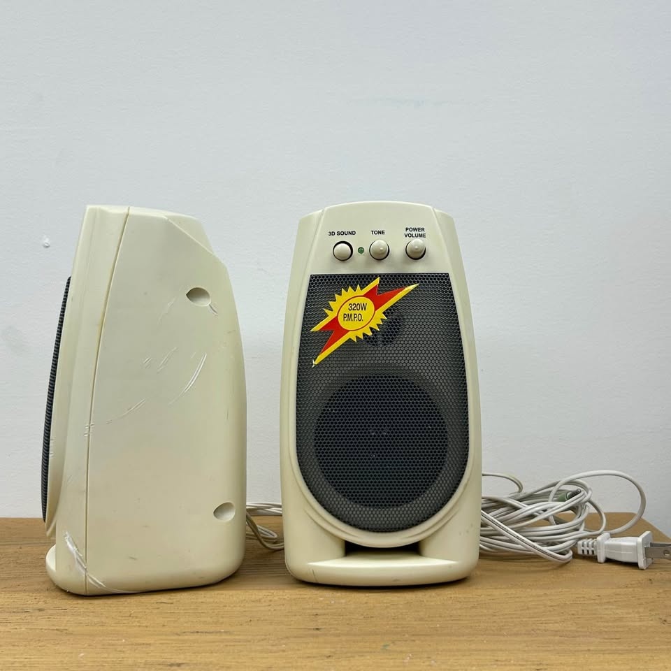 Vintage High Fidelity Stereo Pair Of Speakers Tested 3D Audio So - photo 3