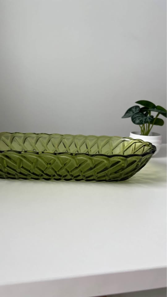 Indiana Green Glass Celery Dish - photo 4