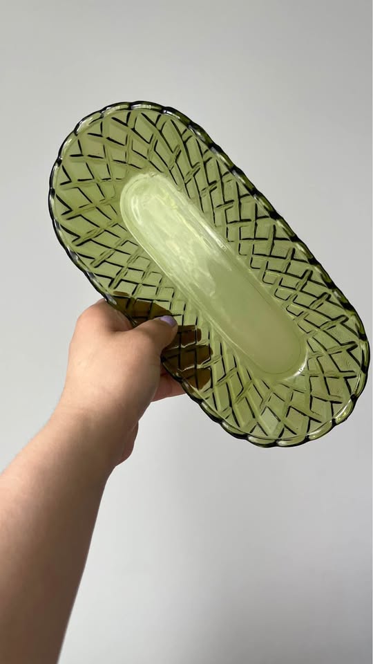 Indiana Green Glass Celery Dish - photo 5