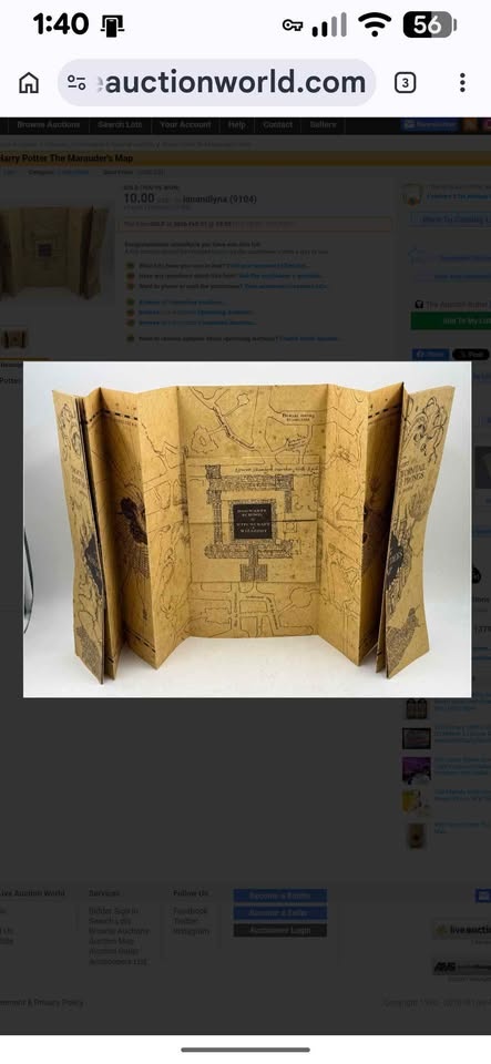 Harry Potter Marauders Map - photo 2