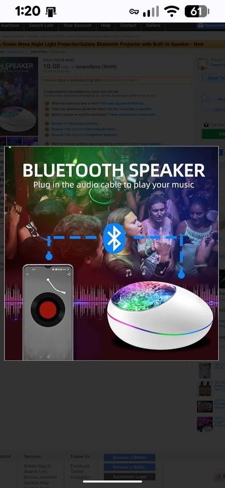 Projection Lamp / Bluetooth Speaker - Brand New - photo 4