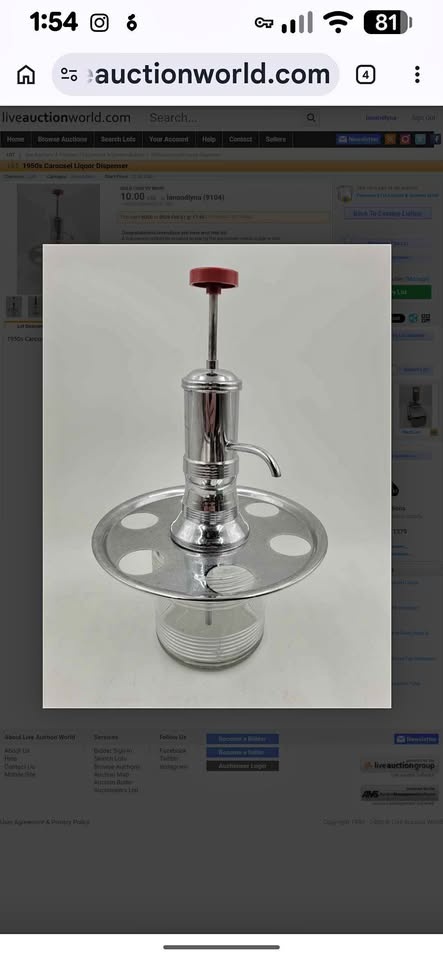 Retro liquor dispenser