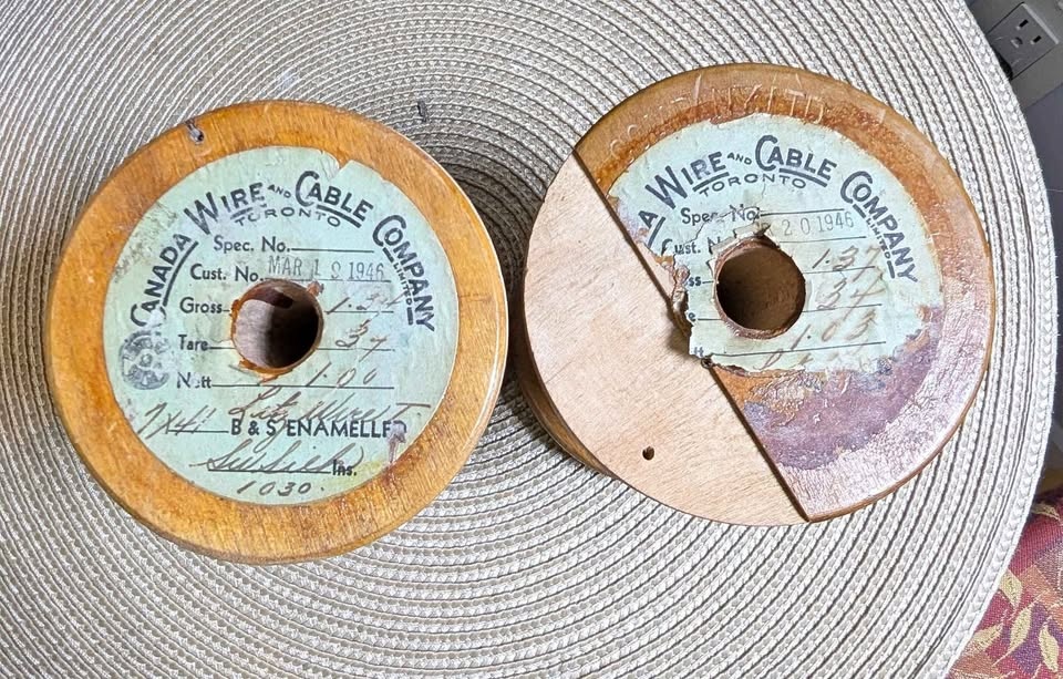 Antique rolls from 1945 - silk wire