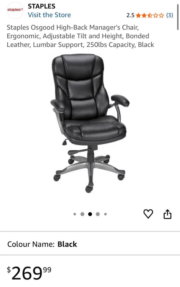 Staples Osgood High-Back Manager's Chair - photo 3