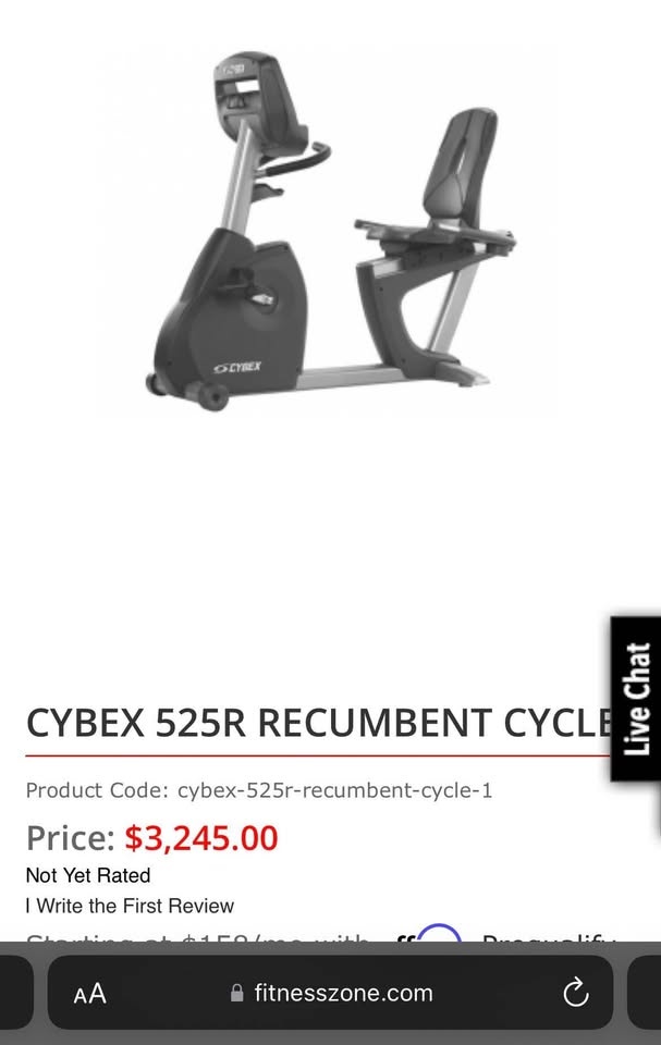 Cybex 525R Recumbent Bike w/ 15" HDTV - photo 3