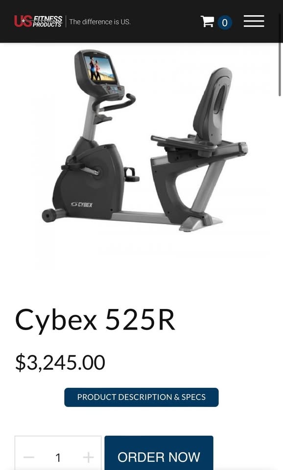 Cybex 525R Recumbent Bike w/ 15" HDTV - photo 4
