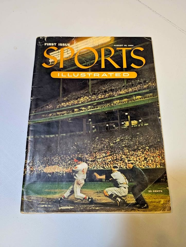 Sports Illustrated Issues #1 & #2 August 1954 w/ Topps Baseball