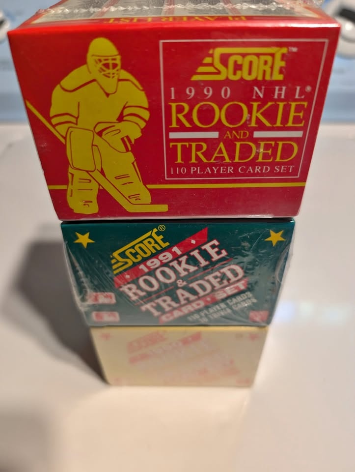 1990 & 1991 Score Baseball & Hockey Sealed Sets