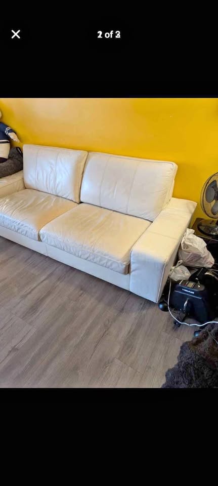 Couch real leather sofa