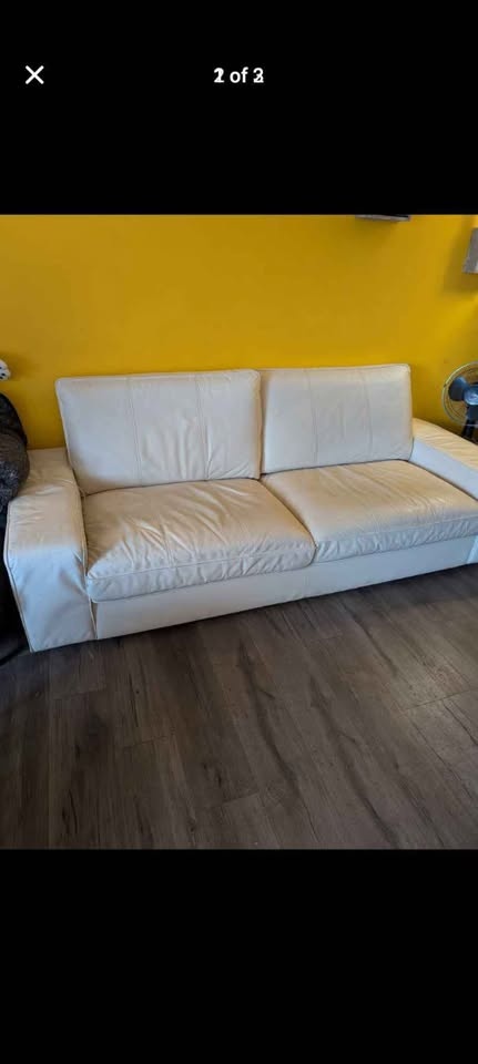 Couch real leather sofa - photo 2