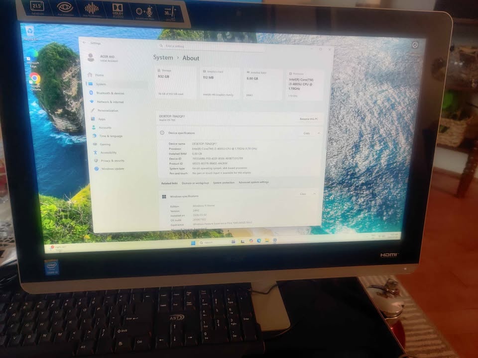 Acer All-in-One PC 21.5" i3 6GB RAM 1T Win 11 - photo 2