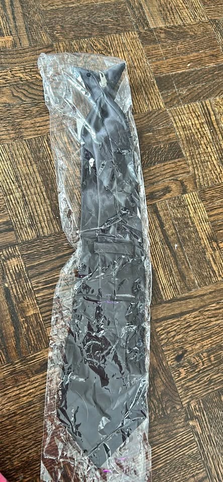 Black clip on tie