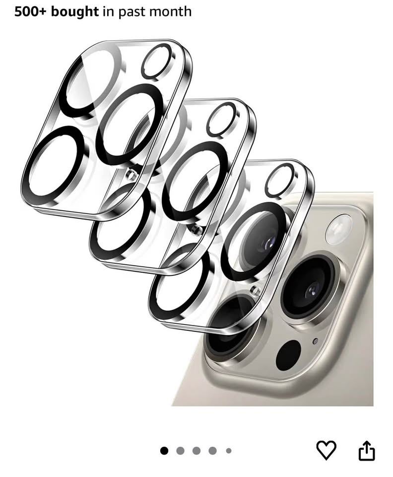 iPhone 14/15/16 Pro Camera Lens Protectors (2 Pack)