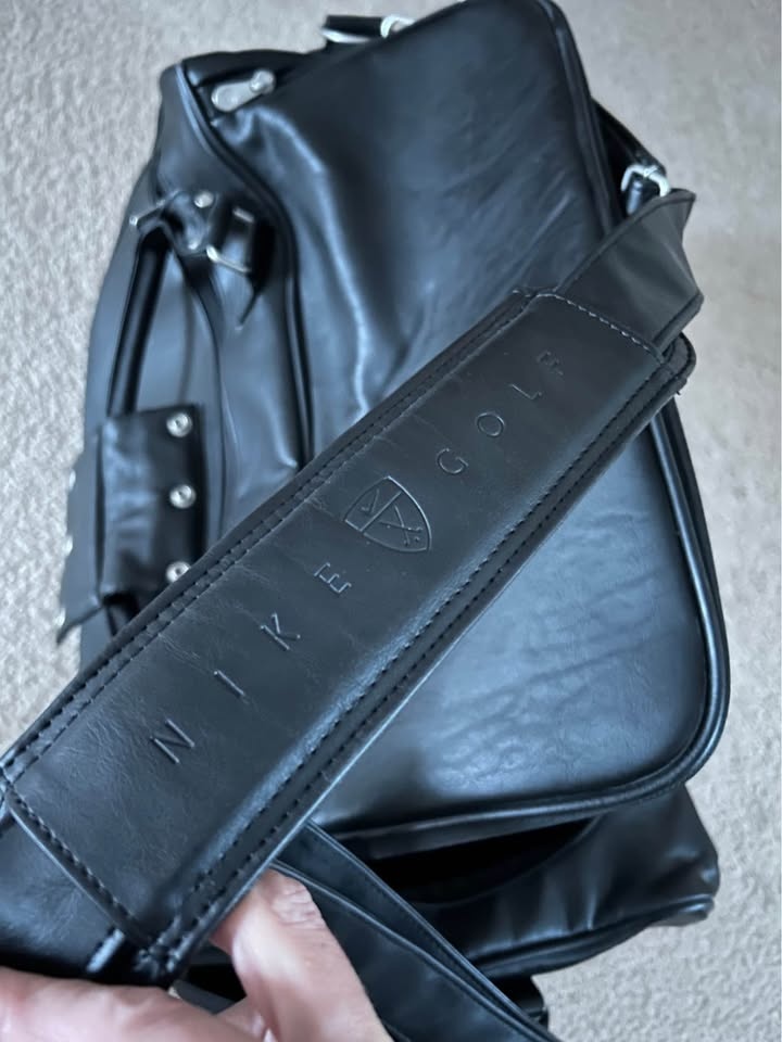 Nike Leather Golf Travel Duffel Bag - Black - photo 3