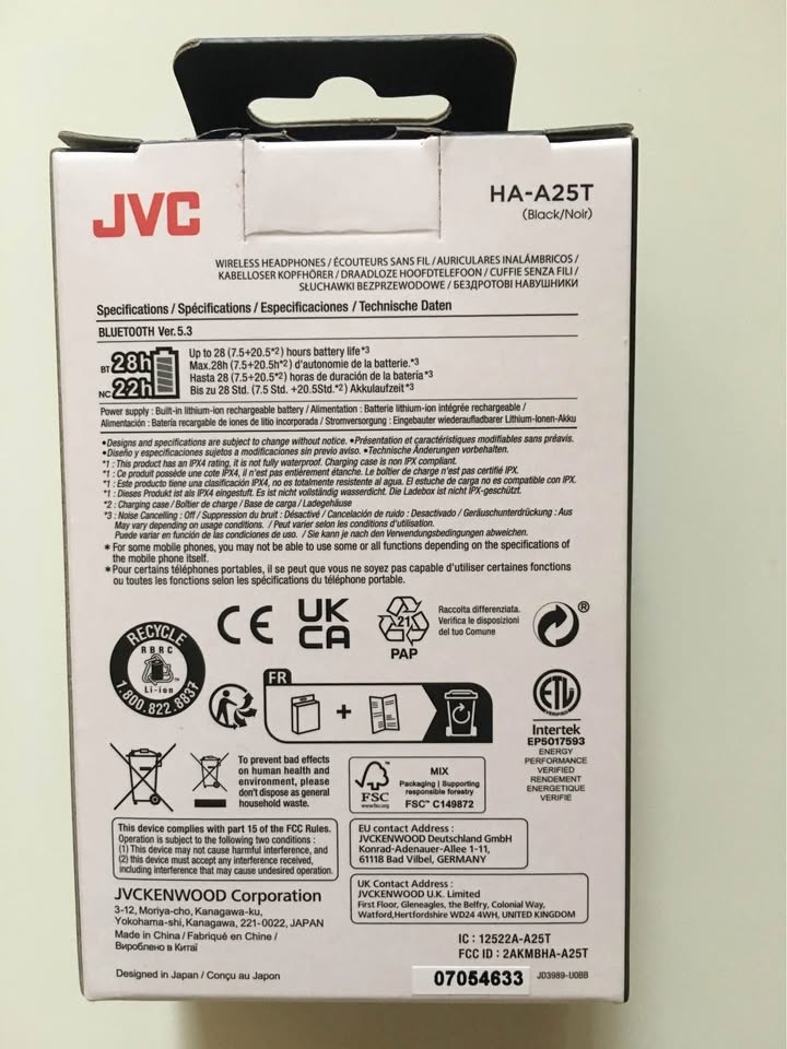 Brand New Sealed JVC Marshmallow True Wireless Earbuds HA-A25T P - photo 2