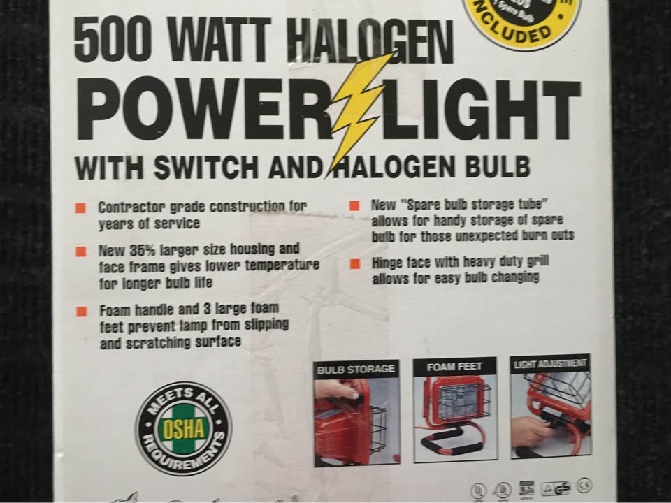 Brand New ❤️Pro Series 500W Halogen Power Light - Markham P/U - photo 3