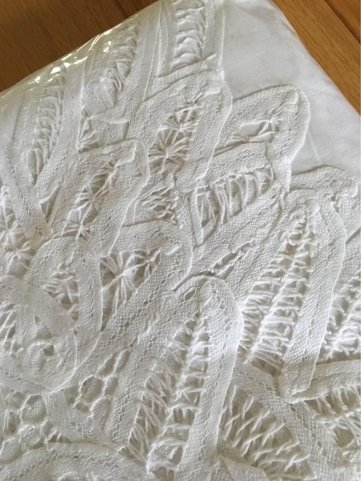 Battenburg Lace Tablecloth w/12 Napkins 66”X118” - photo 2