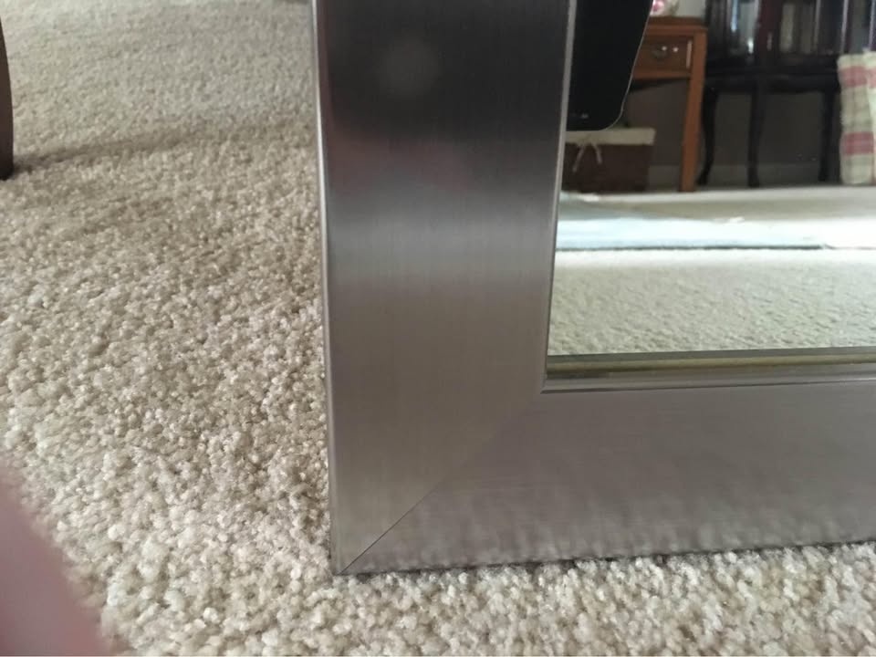 Custom Brushed Nickel Heavy Framed Mirror 24" X 36" - photo 4